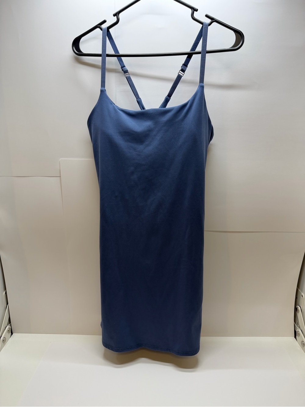 Danskin Slate Blue Slip Dress with Adjustable Straps